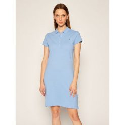 Sukienka codzienna TOMMY HILFIGER Polo WW0WW27949. Niebieskie sukienki damskie TOMMY HILFIGER, na co dzień, xs, bez wzorów, polo, bez rękawów, proste. Za 449,00 zł.