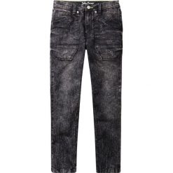 Dżinsy ze stretchem Slim Fit bonprix czarny "stone". Czarne spodnie chłopięce bonprix, bez wzorów, z jeansu. Za 49,99 zł.