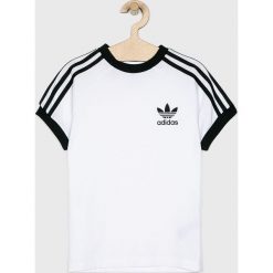 Adidas Originals - T-shirt dziecięcy 128-164 cm. Białe t-shirty chłopięce adidas Originals, bez wzorów, z elastanu, bez rękawów. Za 89,90 zł.