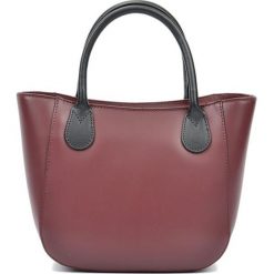 Torebki klasyczne damskie: Skórzanan torebka w kolorze bordowym – (S)20,5 x (W)29 x (G)9 cm