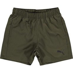 Szorty "Active" w kolorze khaki. Brązowe spodenki chłopięce marki Puma. W wyprzedaży za 45,95 zł.