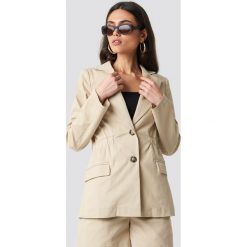 NA-KD Classic Marynarka z detalami - Beige. Brązowe marynarki damskie NA-KD Classic, bez wzorów. Za 283,95 zł.