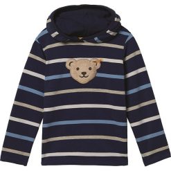 Bluza w kolorze beżowo-granatowym. Brązowe bluzy niemowlęce Steiff, w paski, bez rękawów, bez kaptura. W wyprzedaży za 58,95 zł.