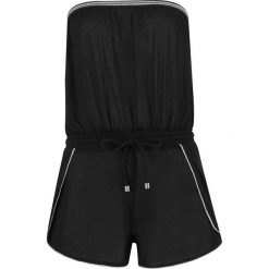 Kombinezon plażowy bonprix czarny. Czarne kombinezony damskie bonprix, z dżerseju. Za 37,99 zł.