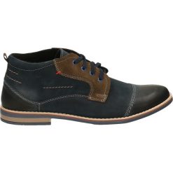 Botki męskie - 0371 BLU-BRON. Niebieskie botki męskie Venezia, z nubiku. Za 199,00 zł.