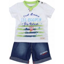 T-shirty chłopięce z nadrukiem: 2-częściowy zestaw w kolorze biało-niebiesko-zielonym