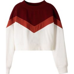 Krótka bluza bonprix czerwono-biały. Pomarańczowe bluzy dziewczęce bonprix, bez wzorów, z krótkim rękawem, krótkie, bez kaptura. Za 54,99 zł.