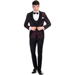 Garnitur ślubny LIVIO GAAS000098. Czarne garnitury Giacomo Conti, paisley, z wełny. Za 2199,00 zł.