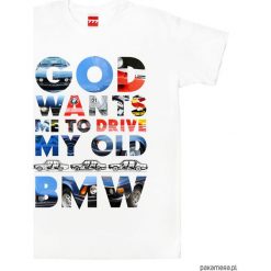 Koszulka BMW - God wants me... tshirt. Szare koszulki męskie Pakamera, m, bez wzorów, retro, bez kołnierzyka, bez rękawów. Za 77,00 zł.