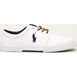 Polo Ralph Lauren - Tenisówki. Białe trampki męskie Polo Ralph Lauren, bez wzorów, z gumy, na sznurówki. W wyprzedaży za 329,90 zł.
