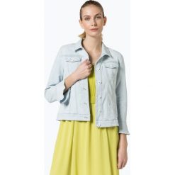 Marc Cain Collections - Damska kurtka jeansowa, niebieski. Niebieskie kurtki damskie marki Marc Cain Collections, z haftami, z jeansu, bez kaptura. Za 599,95 zł.