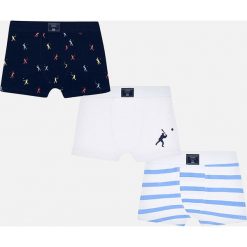 Mayoral - Bokserki dziecięce 92-166 cm (3-pack). Niebieskie majtki chłopięce Mayoral, bez wzorów, z elastanu. Za 78,90 zł.