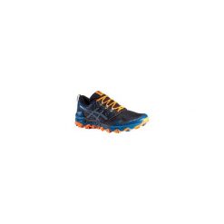 Buty Do Biegania (Trail) Męskie Asics Gel-Fuji Trabuco 8 Niebiesko-Pomarańczowe. Pomarańczowe buty sportowe męskie Asics, bez zapięcia, do biegania. Za 449,99 zł.