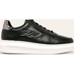 Karl Lagerfeld - Buty. Czarne buty sportowe damskie KARL LAGERFELD, bez wzorów, ze skóry, sportowe. W wyprzedaży za 599,90 zł.