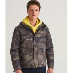 Kurtka moro z kapturem - Khaki. Brązowe kurtki męskie Reserved, s, moro, z kapturem. Za 299,99 zł.