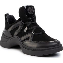Sneakersy NESSI - 19645 Czarny. Czarne półbuty damskie Nessi, ze skóry. Za 349,00 zł.
