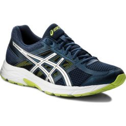 Buty ASICS - Gel-Contend 4 T715N Dark Blue/Silver/Safety Yellow 4993. Niebieskie buty do biegania męskie Asics, z materiału. W wyprzedaży za 199,00 zł.