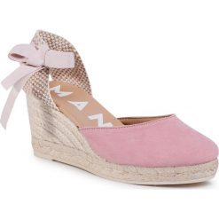 Espadryle MANEBI - Low Wedge Valenciana M 1.4 Wl Pastel Rose. Różowe espadryle damskie Manebi, bez wzorów, z zamszu, bez obcasa, na obcasie. W wyprzedaży za 379,00 zł.