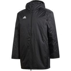 Kurtka adidas CORE18 STADIUM CE9057. Czarne kurtki sportowe męskie Adidas, m, bez wzorów, z tkaniny, bez kaptura, do piłki nożnej. Za 279,00 zł.