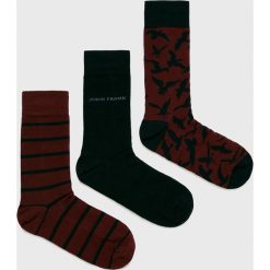 John Frank - Skarpety (3-pack). Brązowe skarpetki męskie John Frank, bez wzorów, z elastanu. Za 49,90 zł.
