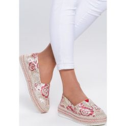 Czerwone Espadryle You Will Win. Czerwone espadryle damskie Renee, z haftami, bez obcasa, na platformie. Za 69,99 zł.
