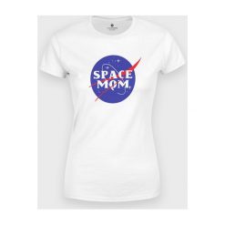 Koszulka damska Space Mom. Koszulki damskie MegaKoszulki, m, bez wzorów, z bawełny, z podwójnym kołnierzykiem, bez rękawów. Za 49,90 zł.