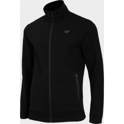 Bluza męska BLM301 - głęboka czerń. Czarne bluzy męskie 4f, m, bez wzorów, z dzianiny, bez kołnierzyka, bez rękawów, bez kaptura. Za 139,99 zł.