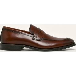 Aldo - Mokasyny skórzane Zidon. Pomarańczowe buty wizytowe męskie ALDO, ze skóry, z okrągłym noskiem, bez zapięcia. Za 619,90 zł.