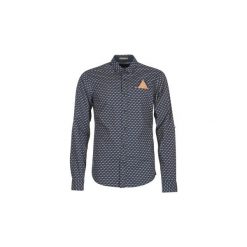 Koszule z długim rękawem Scotch Soda DARLU. Niebieskie koszule męskie Scotch & Soda, s, bez wzorów, bez kołnierzyka, z długim rękawem. Za 319,20 zł.