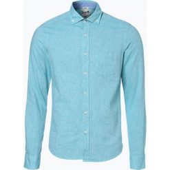 Koszule męskie: DENIM by Nils Sundström – Męska koszula z dodatkiem lnu, zielony