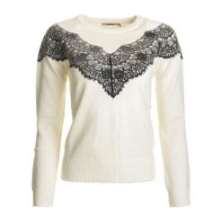 Desigual Sweter Damski Saruka S Kremowy. Białe swetry klasyczne damskie marki Desigual, s. W wyprzedaży za 249,00 zł.
