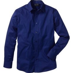 Koszula ze stretchem Slim Fit bonprix kobaltowy. Niebieskie koszule męskie bonprix, xl, bez wzorów, z tkaniny, bez kołnierzyka, bez rękawów. Za 74,99 zł.