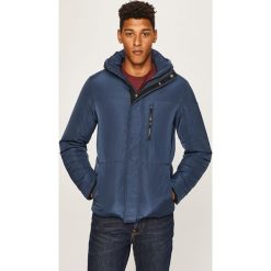 Wrangler - Kurtka. Niebieskie płaszcze męskie Wrangler, s, bez wzorów, z poliesteru, krótkie, z kapturem. W wyprzedaży za 269,90 zł.