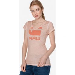 G-Star RAW Suphe Koszulka Beżowy. Brązowe koszulki damskie G-Star RAW, l, z haftami, z bawełny, retro, bez kołnierzyka, z krótkim rękawem. Za 180,95 zł.