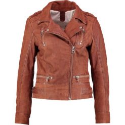 Gipsy TASHA LCOUNTV Kurtka skórzana dark cognac. Brązowe kurtki damskie marki Gipsy, l, z materiału. W wyprzedaży za 468,30 zł.