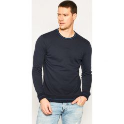 Sweter Hugo 50425029. Niebieskie swetry męskie HUGO, xl, bez wzorów, z bawełny, klasyczne, z klasycznym kołnierzykiem, bez kaptura. W wyprzedaży za 259,00 zł.