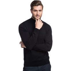 Sweter RUFO SWCR000303. Czarne swetry męskie Giacomo Conti, na zimę, m, bez wzorów, z bawełny, klasyczne, z golfem, bez kaptura. Za 229,00 zł.