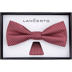 Mucha czerwona. Czerwone muchy męskie LANCERTO, z dzianiny, eleganckie. Za 79,90 zł.