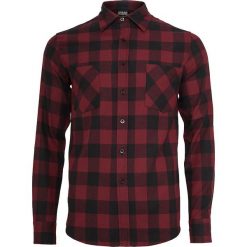 Urban Classics Checked Flannel Shirt Koszula czarny/burgund. Czarne koszule męskie na spinki Urban Classics, l, z koszulowym kołnierzykiem, z długim rękawem. Za 121,90 zł.