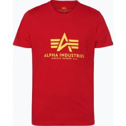 Alpha Industries - T-shirt męski, czerwony. Czerwone t-shirty męskie Alpha Industries, s, z nadrukiem, bez kołnierzyka. Za 89,95 zł.