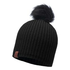 Czapka w kolorze czarnym. Czarne czapki damskie Buff, z materiału. W wyprzedaży za 84,95 zł.