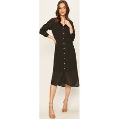 Vero Moda - Sukienka. Czarne sukienki damskie Vero Moda, na co dzień, s, bez wzorów, z poliesteru, casualowe, bez kołnierzyka, z długim rękawem, długie, maxi, proste. Za 219,90 zł.