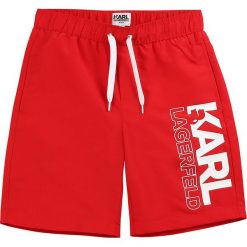 Karl Lagerfeld - Szorty dziecięce 114-150 cm. Niebieskie spodenki chłopięce KARL LAGERFELD, z nadrukiem, z poliesteru, sportowe. Za 199,90 zł.
