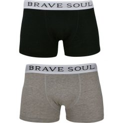 Męskie Bokserki Brave Soul, Obcisłe - Dwupak, Czarne, Szare MAJBRSALIdwupak. Szare majtki męskie Brave Soul, bez wzorów, z elastanu. Za 45,00 zł.