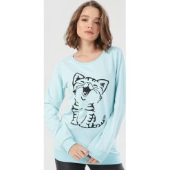 Miętowa Bluza Ryrrya. Zielone bluzy damskie Born2be, xl, bez wzorów, bez rękawów, bez kaptura. Za 69,99 zł.