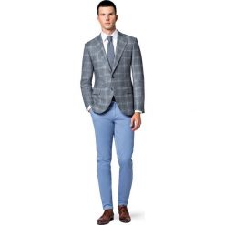 Marynarka Szara w Kratę Brook. Szare marynarki męskie LANCERTO, na zimę, s, bez wzorów, z wełny, eleganckie. W wyprzedaży za 599,90 zł.