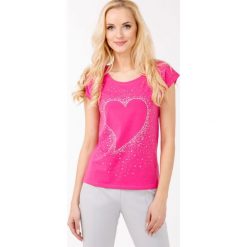T-shirty damskie: T-shirt z serduszkiem
