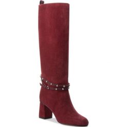 Kozaki RED VALENTINO - QQ2S0B14 Wine W53. Czerwone kozaki damskie marki Red Valentino, ze skóry, bez obcasa, na obcasie, bez zapięcia. W wyprzedaży za 1629,00 zł.