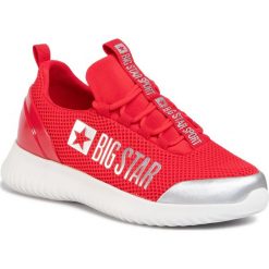 Sneakersy BIG STAR - FF274A412 Red. Czerwone półbuty damskie BIG STAR, na co dzień, bez wzorów, ze skóry ekologicznej, retro, bez obcasa, na płaskiej podeszwie, bez zapięcia. Za 199,00 zł.