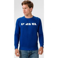 Diesel S-Orestes-Bro Bluza Niebieski. Niebieskie bluzy męskie Diesel, s, z nadrukiem, z bawełny, bez kołnierzyka, bez rękawów, bez kaptura. Za 430,95 zł.